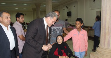 مدير أمن شمال سيناء يشارك ذوى الإعاقة الإفطار 