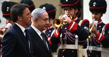 بالصور.. رئيس وزراء ايطاليا يستقبل نتنياهو بالموسيقى العسكرية فى روما