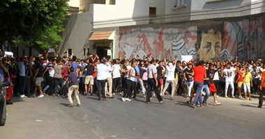 اشتباكات بين الأمن وطلاب الثانوية العامة فى شارع محمد محمود
