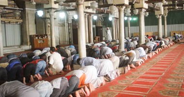 تراتيل وصلاة.. أول أيام رمضان فى جامع الأزهر