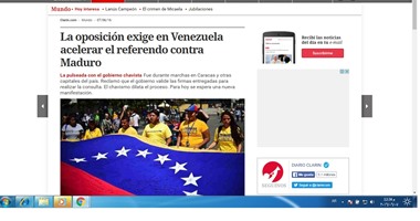 المعارضة الفنزويلية تطالب بتسريع إجراء استفتاء للإطاحة بمادورو