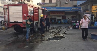 حريق بمحطة وقود بالقرب من ديوان محافظة الدقهلية