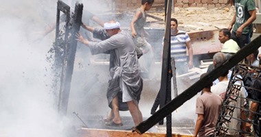 بالفيديو والصور.. امتداد حريق "سوق الجمعة" إلى سور المجزر الآلى بمنطقة البساتين