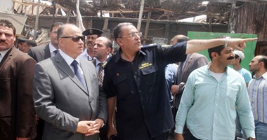مدير أمن القاهرة يصل "حريق سوق الجمعة" للوقوف على ملابسات الحادث
