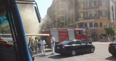 الحماية المدنية تسيطر على حريق بمخزن ملابس فى شارع طلعت حرب دون خسائر