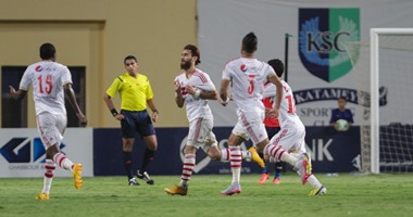 بالصور .. باسم مرسى يحرز الهدف الثانى للزمالك أمام النصر