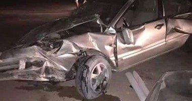 مصرع شخص وإصابة 4 فى حادثى تصادم وانقلاب سيارة بكفر الشيخ