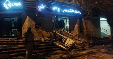 "صحافة المواطن".. آثار انفجار قنبلة أمام بنك التعمير والإسكان بالشيخ زايد