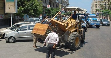 رفع 170 حالة إشغال طريق بحى وسط الإسكندرية