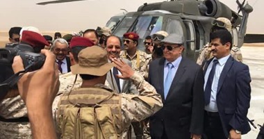 الرئيس اليمنى يصل محافظة مأرب رفقة مسئولين فى حكومته