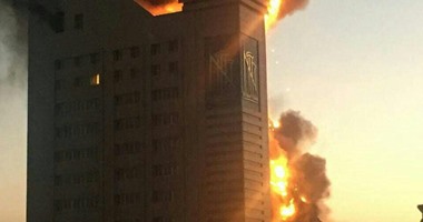 إيرانيون يتداولون فيديو لحريق برج سلمان فى مشهد