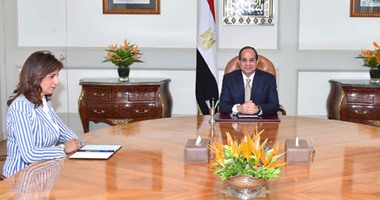 السيسي يجتمع بوزيرة الهجرة ويؤكد أهمية استمرار رعاية المصريين فى الخارج