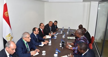 السيسى يلتقى رئيس غانا ويتفقان على إحداث نقلة حقيقية فى العلاقات بين البلدين