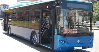 حافلات النقل الأوكرانية الجديدة المخصصة للمشاركة فى مناقصة مصر