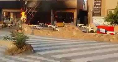 بالفيديو.. حريق هائل بكافيه بالساحة الشعبية بمدينة كفر صقر فى الشرقية