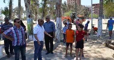 سكرتير مساعد محافظة الإسماعيلية يتابع استكمال أعمال تطوير حديقة الغابة