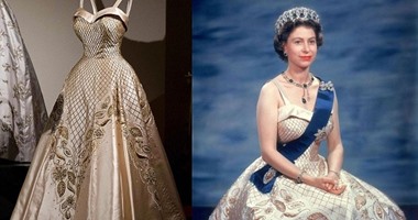 4 صور لفساتين الملكة إليزابيث على "المانيكان" تثبت أن "الرك على القالب"