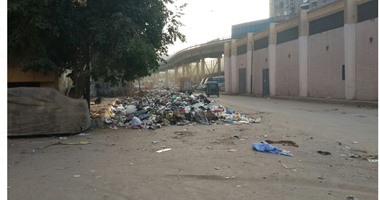 انتشار القمامة فى الشارع الواصل بين محطتى مترو عزبة النخل والمرج القديمة