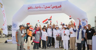 انطلاق احتفالية وزارة الصحة بيوم "الكبد المصرى" تحت سفح الأهرامات