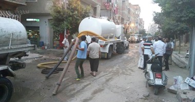 استجابة لـ"اليوم السابع".. مياه شرب القاهرة تزيل المياه المتراكمة بمدينة نصر