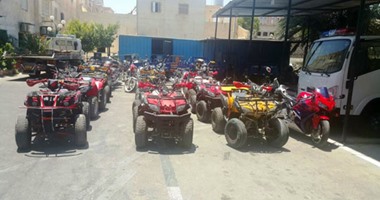 ضبط 561 مخالفة و29 دراجة بخارية وبتش باجى بدون ترخيص بمطروح