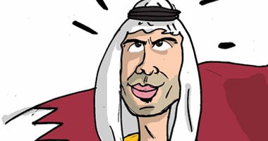 أحدث كاريكاتير لأزمة أحمد فتحى: "الجوكر" شيخ قطرى وخلفه علم "العنابى"