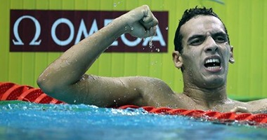 أحمد أكرم يحصد ذهبية 800 متر حرة والقماش البرونزية في الألعاب الافريقية بالمغرب 
