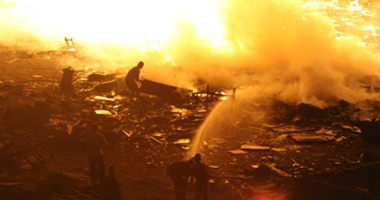 "الحماية المدنية": استمرار الجهود للسيطرة على حريق "مخازن السلاب"
