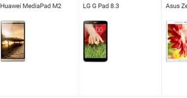مقارنة مفصلة بين Huawei MediaPad M2 وLG G Pad وAsus ZenPad 8.0