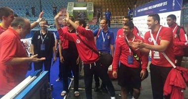 بالصور.. احتفال منتخب ناشئى اليد بالتأهل لدور الـ16 للمونديال