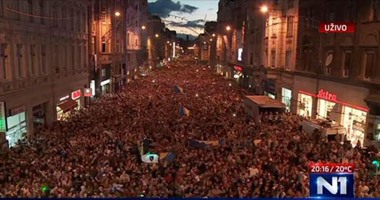 بالصور.. 50 ألف بوسنى فى الشوارع احتفالا ببطولة ناشئى أوروبا للسلة