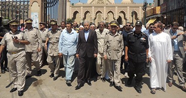 مدير أمن الغربية يتقدم جنازة عسكرية لضابط شرطة بالمسجد الأحمدي بطنطا