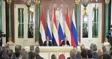 بالفيديو.. كلمة الرئيس السيسى خلال المؤتمر الصحفى المشترك مع بوتين