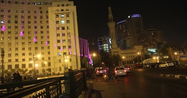 ميدان التحرير يتزين لاستقبال احتفالات افتتاح قناة السويس الجديدة
