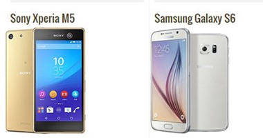 أيهما أقوى.. أبرز الفروق بين هاتفى Sony Xperia M5 و Samsung Galaxy S6