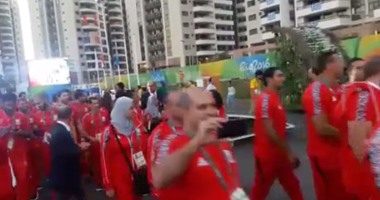 بالفيديو.. البعثة المصرية تجرى بروفة لحفل افتتاح الأولمبياد