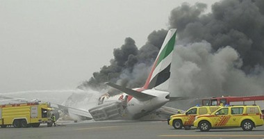 طيران الإمارات: 14 مصابا جراء حريق طائرة دبى
