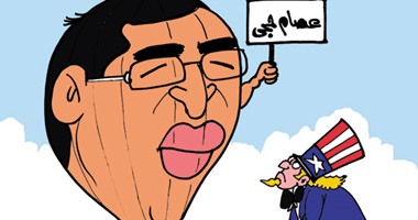 عصام حجى صناعة أمريكية فى كاريكاتير "اليوم السابع"