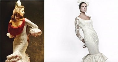 بالصور.. فستان زفاف الفلامنكو.. جرعة أنوثة زائدة للعروس الرشيقة