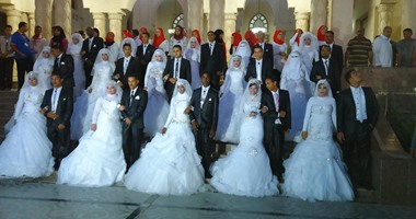محافظة المنيا تنظم حفل زفاف جماعى لـ 60 عريسا وعروسة