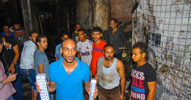 الحماية المدنية تسيطر على حريق عشرات المحلات بحارة اليهود بالقاهرة