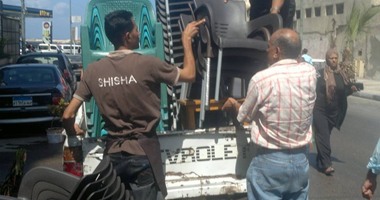 حى وسط الإسكندرية يشن حملة لإزالة إشغالات الطريق