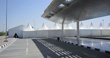 مطار برج العرب الدولى يقيم "خيمة" تسع 1000 فرد استعدادا لموسم الحج