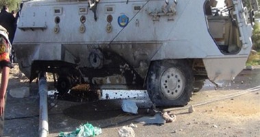 استشهاد ضابط و10 مجندين فى انفجار عبوة ناسفة بالشيخ زويد
