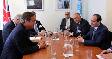 السيسى يبدأ جلسة عمل مع رئيس الوزراء البريطاني ديفيد كاميرون