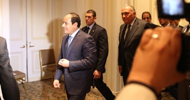 بالفيديو والصور..السيسى يلتقى مجموعة من رجال الأعمال المصريين الأمريكيين