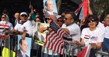 بالصور.. المصريون بنيويورك يترقبون كلمة "السيسى" أمام الأمم المتحدة