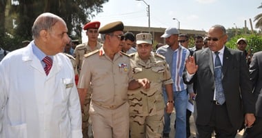 محافظ بنى سويف ومساعد وزير الدفاع يتفقدان تطوير المستشفى العام