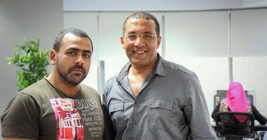 بالصور ..يوسف الحسينى فى زيارة المقر الجديد لـ"اليوم السابع"