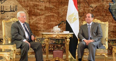 الرئيس السيسى يستقبل نظيرة الفلسطينى أبو مازن بقصر الاتحادية